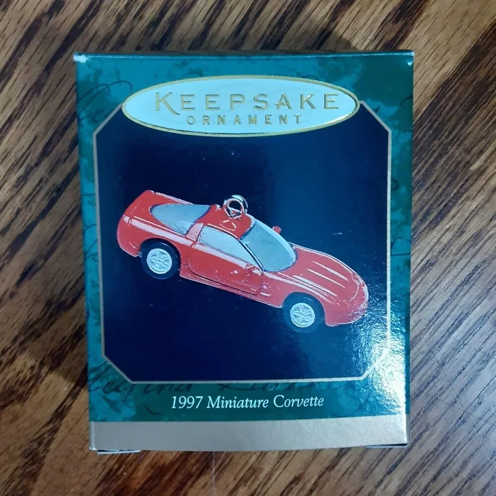 Vtg Hallmark Keepsake Lot Of 6 Tractor Hopalong Cassidy Mini Corvette Plane